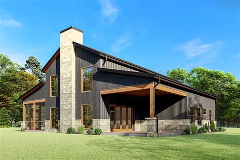 Rustic 2-Story Barndominium-Style House Plan under 2000 Square Feet ...