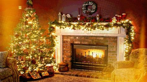 Download Wreath Chair Fireplace Christmas Tree Living Room Holiday ...