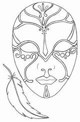 Venezianische Masken sketch template