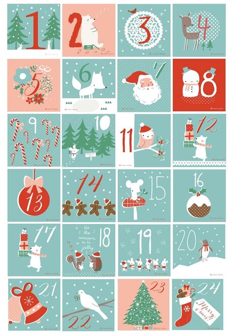 Christmas Advent Calendar Printable Free - Printable Word Searches