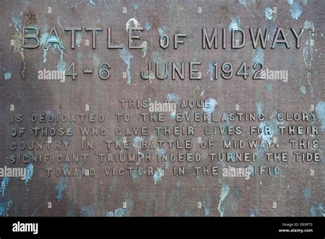 Midway Atoll Battle memorial Stock Photo - Alamy