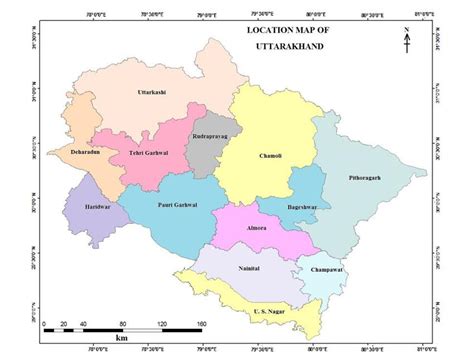 1: Location map of Uttarakhand The relief of the state varies from ...