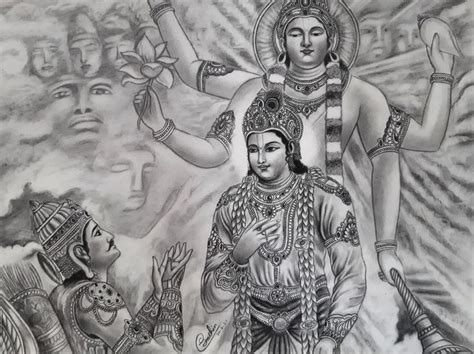 Krishna and Arjun Sketch | Pencil drawing images, Cool pencil drawings, Sketches