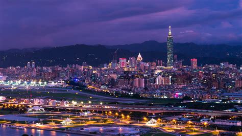 Purple City Twilight Scenery - High Definition, High Resolution HD Wallpapers : High Definition ...