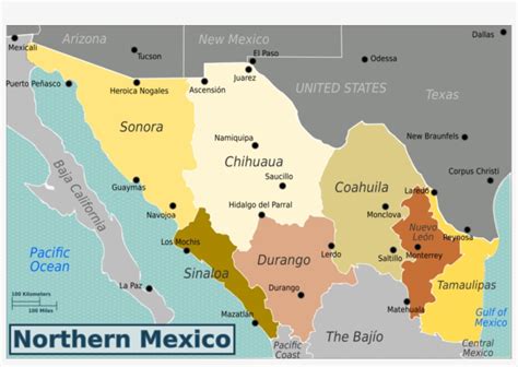 Northern Mexico Map