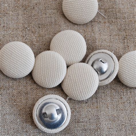 10 Fabric Covered Buttons - beige - 1.4cm, 2cm, 2.8cm sizes ...