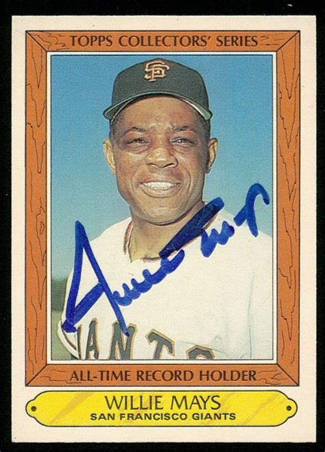 Willie Mays Signed Baseball Card (Autograph Reference COA)