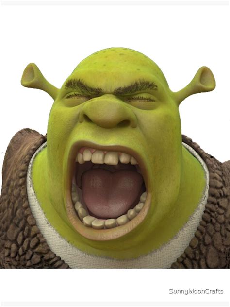 "Screaming Shrek " Poster for Sale by SunnyMoonCrafts | Redbubble