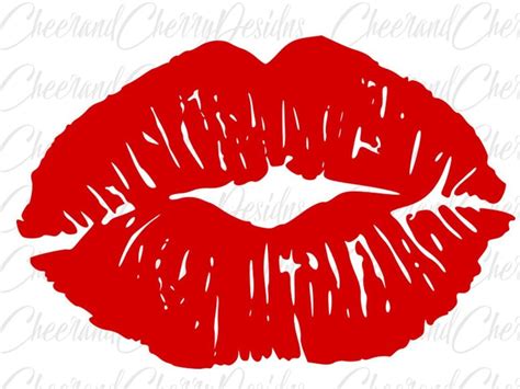 Kiss Lips Svg Red lips Cricut Cut Files Lips SVG Svg file for Cricut Silhouette Digital download ...