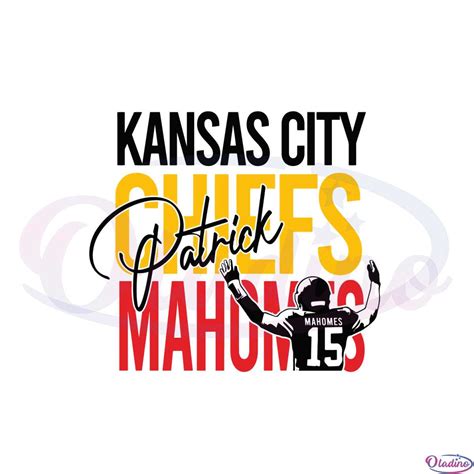 Kansas City Chiefs Patrick Mahomes SVG Graphic Designs Files