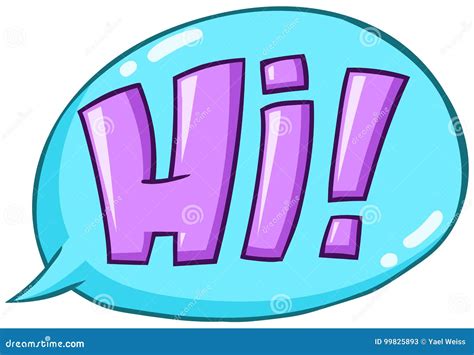 Hi word stock vector. Illustration of icon, drawn, handwritten - 99825893