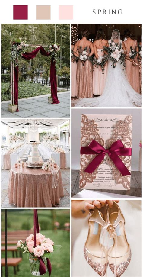 Top 8 Rose Gold and Burgundy Wedding Color Ideas 2024