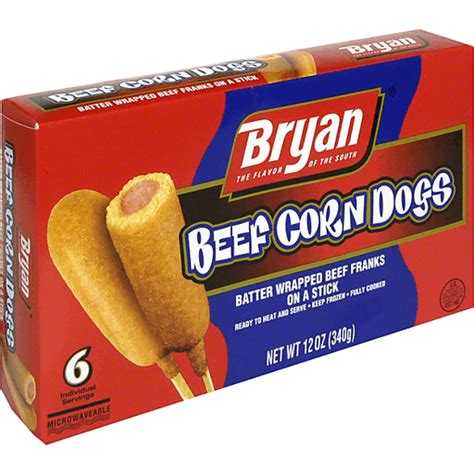 Bryan® Beef Corn Dogs 6 Count (Frozen) | Hot Dogs | Baker's IGA