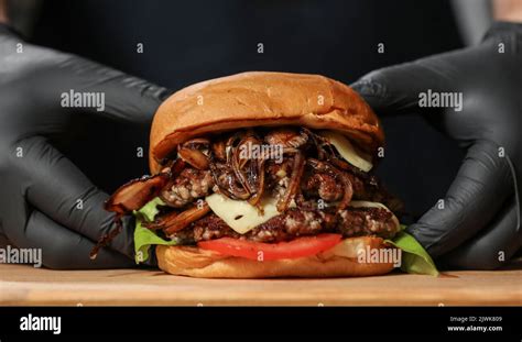 fast food burger junk food Stock Photo - Alamy