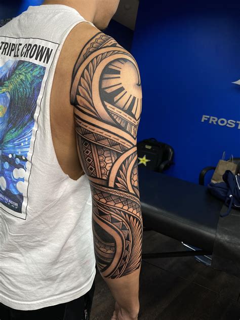 Filipino tribal 3/4 sleeve by Lala Ellsworth at Frost City Tattoo in Midvale, UT : r/tattoos