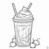 Printable Milkshake Coloring Pages Free For Kids And Adults sketch template