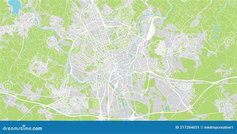 Urban Vector City Map of Brno, Czech Republic, Europe Stock Vector ...