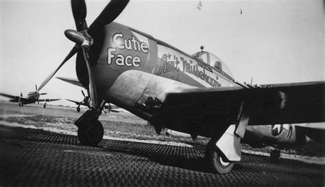 P-47 44-32947 with double Nose Art "Cutie Face" and "Ain't Misbehavin" | World War Photos