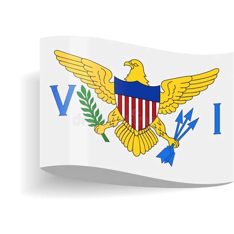 U. S. Virgin Islands Flag Vector Label Tag Icon Stock Illustration ...