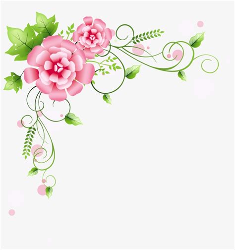 Corner Fl Decoration Png Clipart Picture Gallery Yoville - Pink Floral Corner Border Png PNG ...