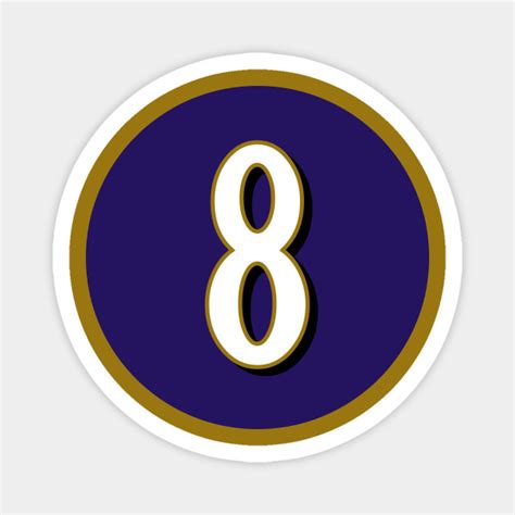 Lamar Jackson Baltimore Ravens Number 8 Jersey Inspired - Baltimore Ravens - Magnet | TeePublic