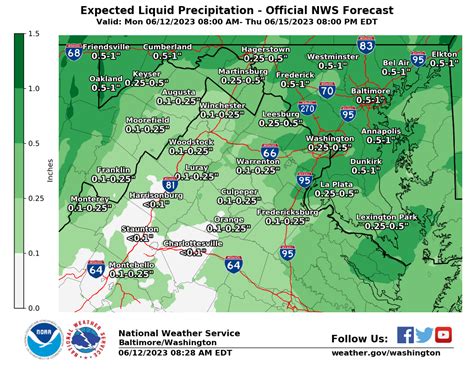 Loudoun County Weather Outlook for Monday, June 12, 2023 - Loudoun Weather