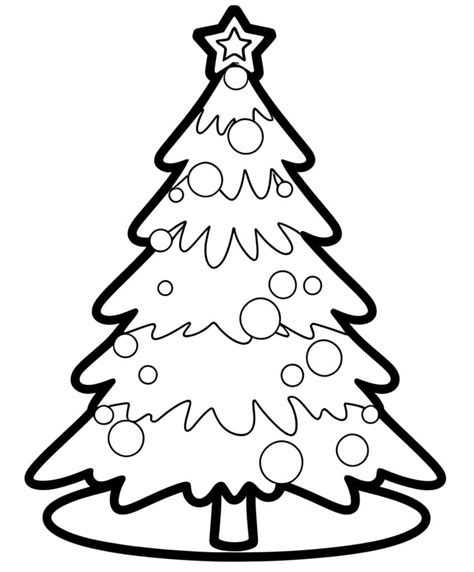 Drawing of Christmas Tree coloring page - Download, Print or Color Online for Free