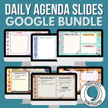 Daily Agenda Slides | Growing Bundle! by Positively Punctuated | TPT