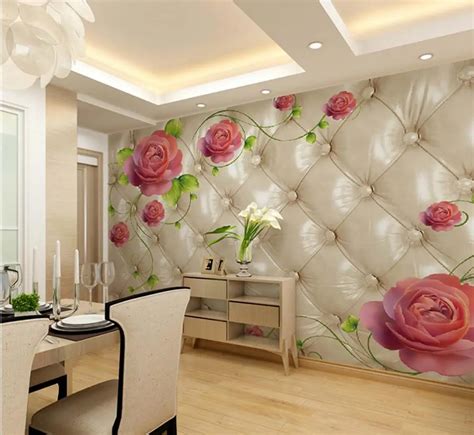 Aliexpress.com : Buy Modern Flower Mural Photo Wallpapers Living Room TV Sofa Background Floral ...