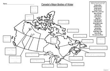 Canada Water Bodies Map - Park Houston Map