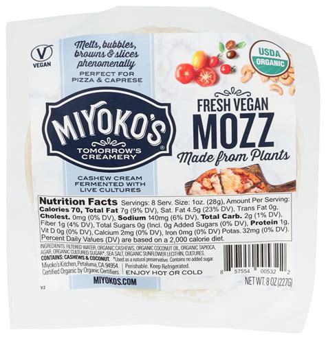 Miyoko’s Creamery Vegan Cheese, Fresh Veganmozz, 8 oz. – People's Food ...