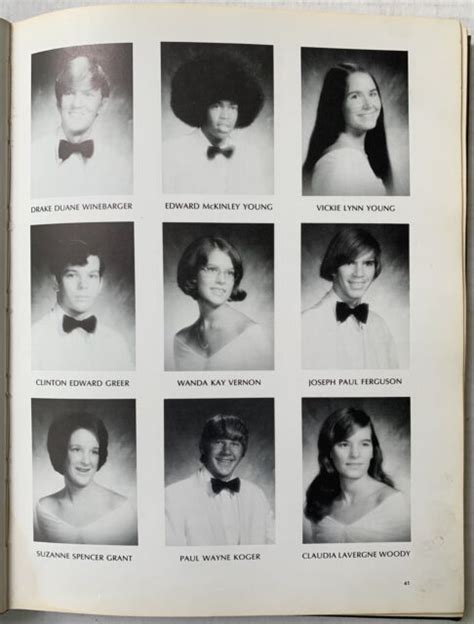 1973 JOHN D. BASSETT HIGH SCHOOL YEARBOOK, THE TIMBER TINTS, BASSETT, VA | eBay