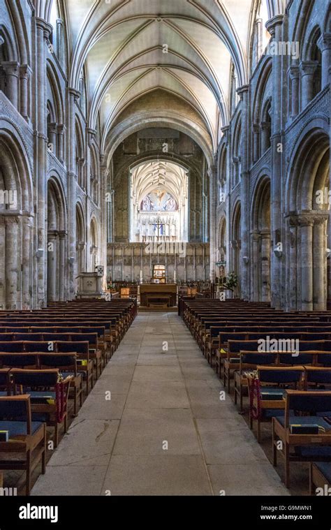 Christchurch priory interior hi-res stock photography and images - Alamy