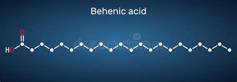 Behenic Acid, Molecule. it is Docosanoic Acid, Straight-chain, Long ...