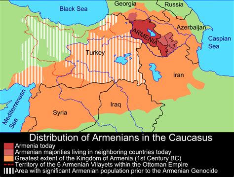 La Muchacha de Armenia: Distribución histórica y actual de la población armenia en su zona de origen