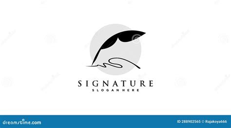 Signature Logo Abstract with Creative Style Premium Vector Stock Vector - Illustration of writer ...