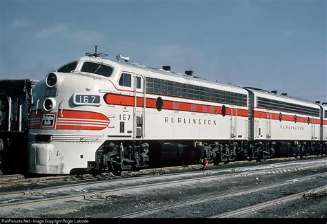 CB&Q 167 Chicago Burlington & Quincy Railroad EMD F7(A) at Chicago, Illinois Train Map, Train ...