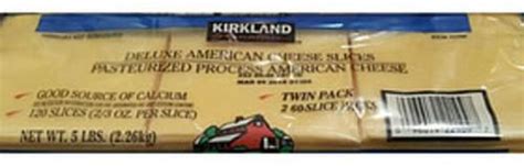 Kirkland Signature Deluxe American Cheese Slices - 19 g, Nutrition Information | Innit