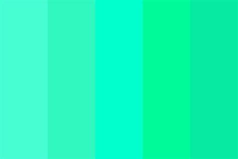 Pure turquoise green Color Palette