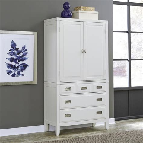 Home Styles Newport White Armoire-5515-45 - The Home Depot