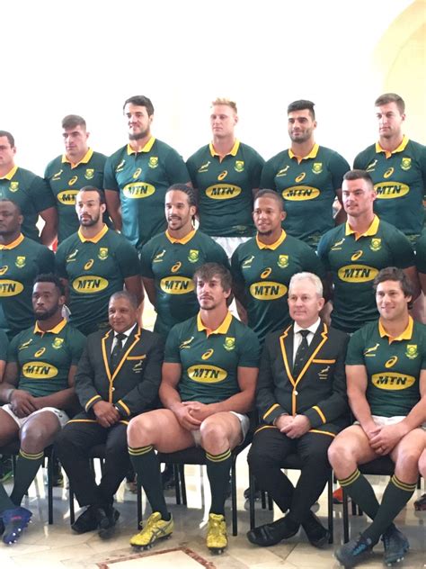 Happy snaps of Springbok team photo Friday morning ahead of the test ...