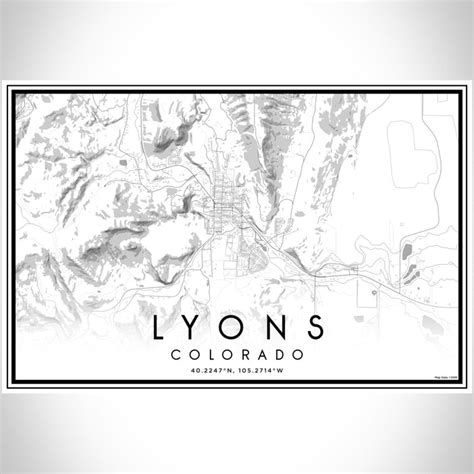 Lyons - Colorado Map Print in Classic — JACE Maps