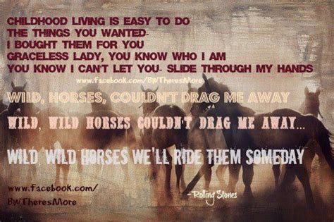 Wild Horses | Wild horses, Lyrics, Songs