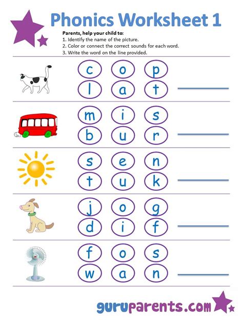 Phonics Worksheets | Phonics worksheets, Phonics worksheets free, Phonics free