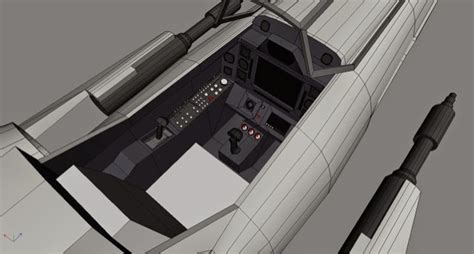 Desktopsimmer's 3D Models: Battlestar Galactica Viper MkII - Part 6 Cockpit, Final details