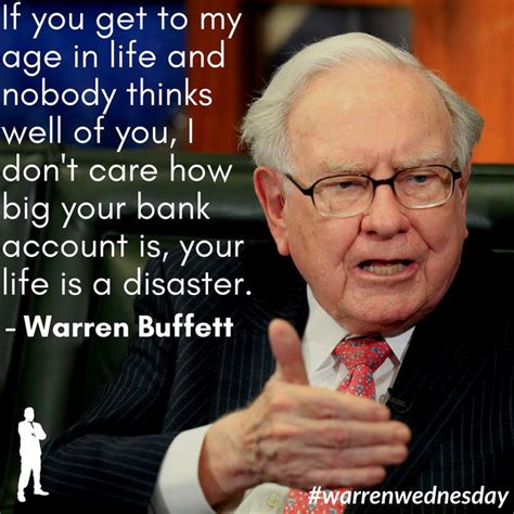 an older man in a suit and tie with a quote from warren buffet