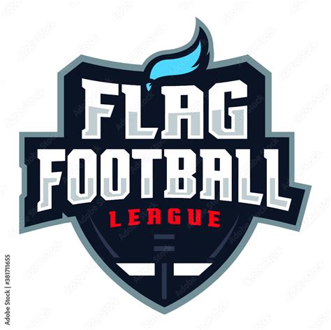 Flag Football Logo Stock Vector | Adobe Stock