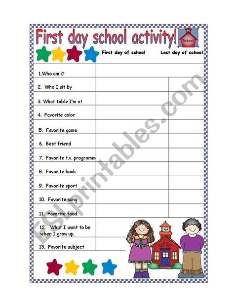 Activities For First Grade