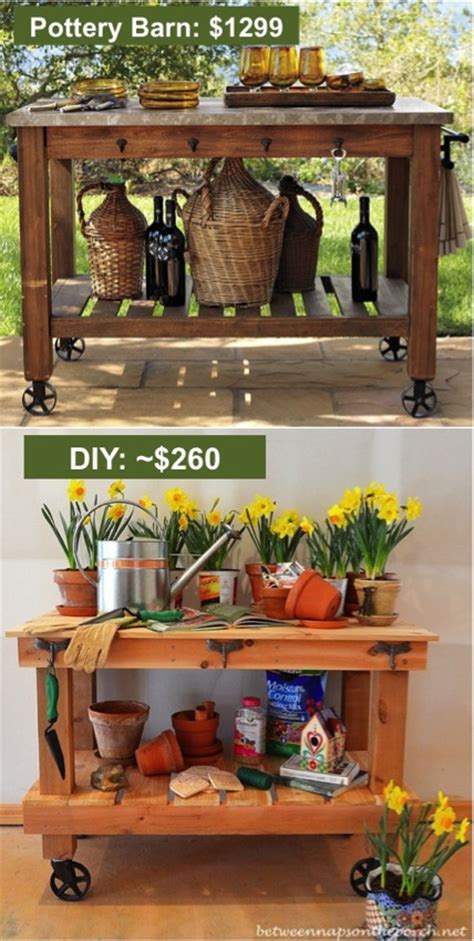 Build Your Own DIY Pottery Barn Inspired Potting Table And Save $1000 ...