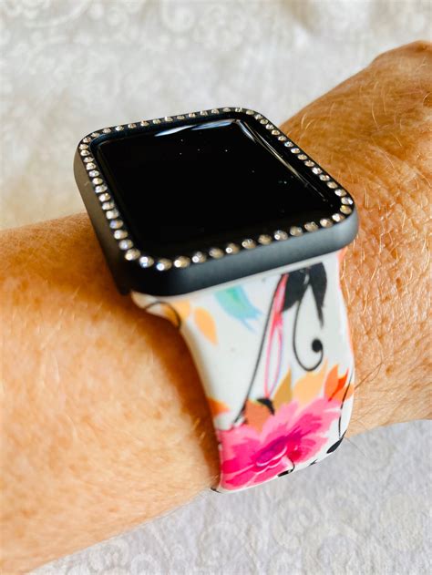 Apple Watch Band Floral Silicone Watch Band 38mm 40mm 42mm | Etsy